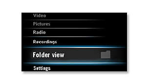 Folder view helps you to find songs easily and quickly