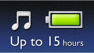 Enjoy up to 15-hour music playback