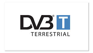 Suporte DVB-T para televisão digital de acesso livre e canais de rádio