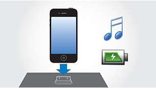 Reproduzir e carregar o iPod simultaneamente