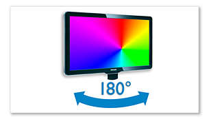 180-degree swivel screen for improved viewing flexibility