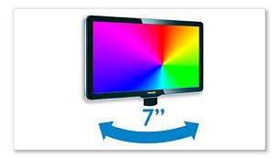 7" swivel color LCD panel for improved viewing flexibility