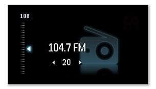 More music with Digital FM radio with 20 pre-set stations