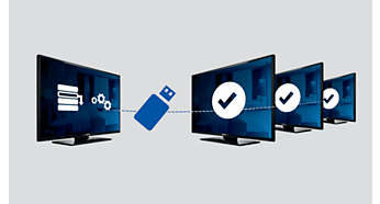 Klonowanie wszystkich ustawień przez złącze USB zapewnia szybką instalację