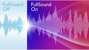 FullSound™ para dar vida à sua música MP3
