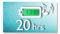 До 20 часов воспроизведения музыки