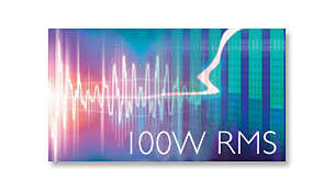 Potencia de salida total de RMS de 100W