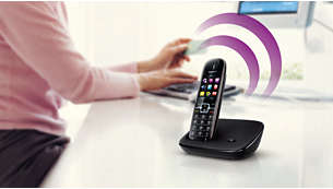 Handset speakerphone allows you to talk hands-free