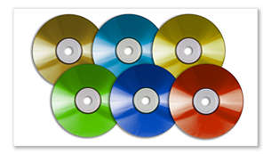 Фильмы DVD, DVD+/-R и DVD+/-RW, (S)VCD, DivX® и MPEG4