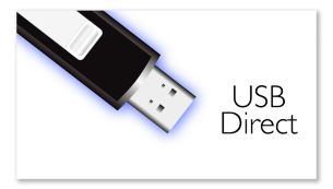 USB Direct pre jednoduché prehrávanie hudby vo formáte MP3