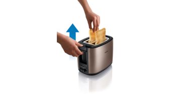 High lift feature to safely take out smaller pieces