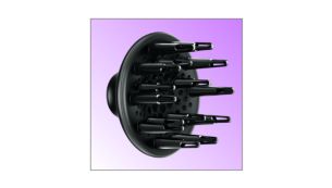 O difusor aumenta o volume, para efeitos ondulados e encaracolados