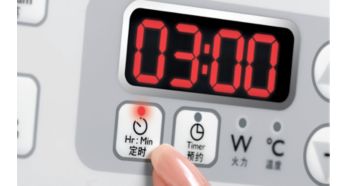 5 to 180 mins cooking time settings