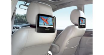 Dual TFT LCD screens for great movie enjoyment