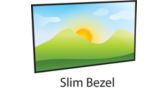 薄型ベゼルのスタイリッシュなデザイン