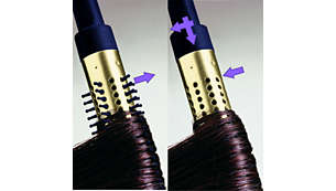 伸縮式造型梳可輕易完成捲髮效果