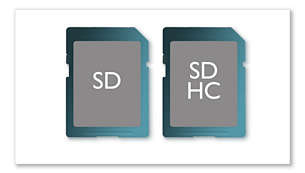 Slot pentru card SD/SDHC pentru redare de muzică, fotografii şi clipuri video