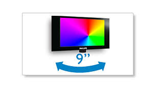 9 tuuman kääntyvä LCD-väripaneeli lisää joustavuutta katseluun