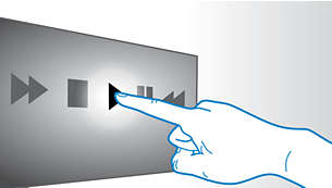 Ekran dotykowy zapewnia intuicyjne odtwarzanie i kontrolę głośności