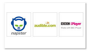 Более широкий выбор благодаря Napster, Audible и BBC iPlayer