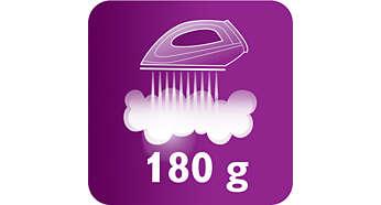 Steam boost up to 180 g