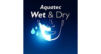 Sellado Aquatec: un afeitado seco confortable y un afeitado húmedo refrescante