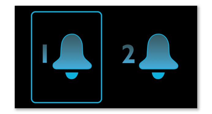 Dual alarm to wake you and your partner at different times