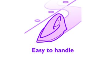 Optimal design to manoeuvre the iron easily over the garment