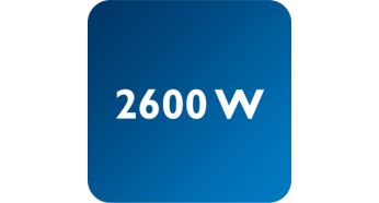 2600 W para un calentamiento rápido y un gran rendimiento