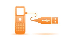 Een snelle overdracht van opnamen en gegevens via USB 2.0