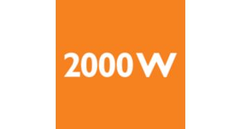 2000 Watt motor generating max. 350 Watt suction power