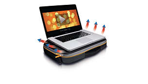 Heat Protect™ to prevent notebook heat buildup