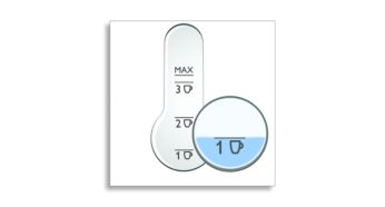 One cup indicator to boil only the water you need