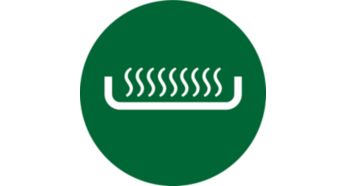 Resistência plana para fervura rápida e limpeza fácil