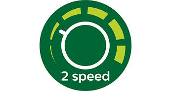 2 speeds for soft or hard fruit and vegetables