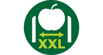 Nu necesită tăiere prealabilă datorită tubului de alimentare XXL