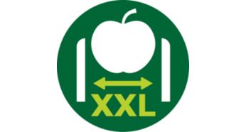 Без предварително нарязване благодарение на улея за подаване XXL