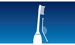 Фиксируемая под углом к рукоятке чистящая насадка для более качественной чистки задних зубов