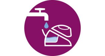 Tap water friendly, refill anytime during ironing