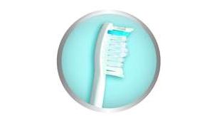 Contoured bristles fit the natural shape of your teeth