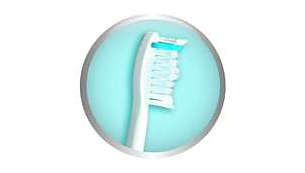 Contoured bristles fit the natural shape of your teeth