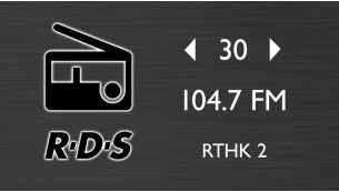 Radio FM RDS con 30 presintonías para más opciones de música
