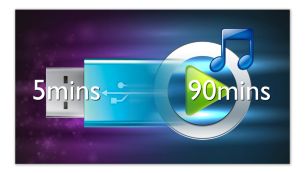 Una carga rápida de 5 minutos brinda un tiempo de reproducción de 90 minutos