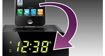 Dock'a bağlandığında iPhone/ iPod/iPad saatiyle otomatik eşitleme