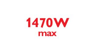 1.470 W para uma saída de vapor intensa e constante