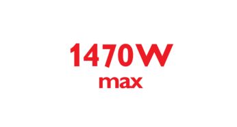 1.470 W para uma saída de vapor intensa e constante