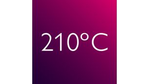 Plancha para el cabello: temperatura profesional (210 °C) para un resultado perfecto