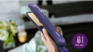 Fast heat up time, ready to use in 60 seconds