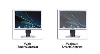 SmartContrast gives enhanced rich black details