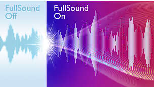 FullSound enriches your music with fuller bass and clarity